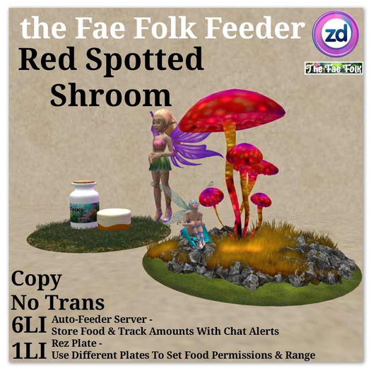 *ZD* Fae Folk Feeder - Red Spotted Shroom