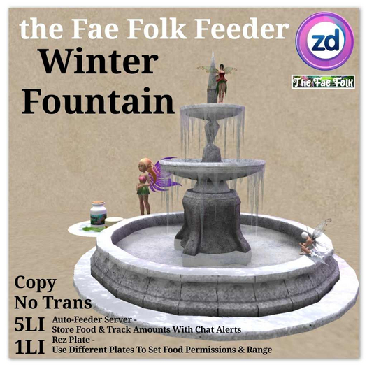 *ZD* Fae Folk Feeder - Winter Fountain