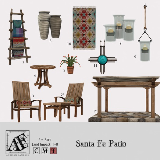 *AF* Santa Fe Patio 08 - Hurricane Candles