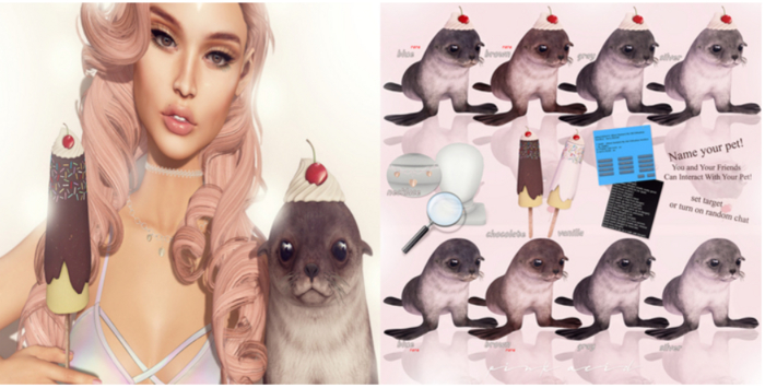 *Pink Acid Chain Hearts Necklace