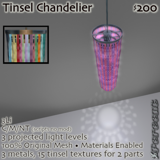 % Tinsel Chandelier *MESH*