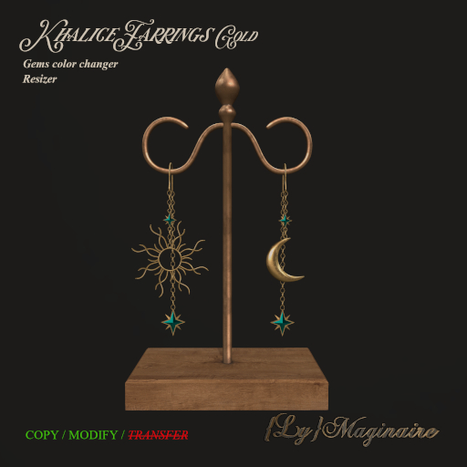 {Ly}Maginaire~ Khalice Earrings Gold Package (ADD)