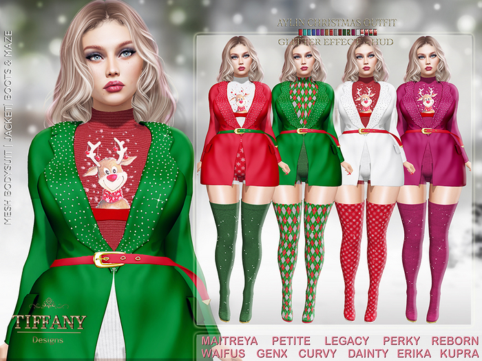 ::TD:: Aylin Christmas Outfit {Mesh}