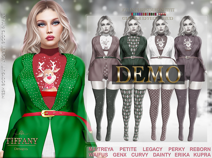 ::TD:: Aylin Christmas Outfit {Mesh} DEMO