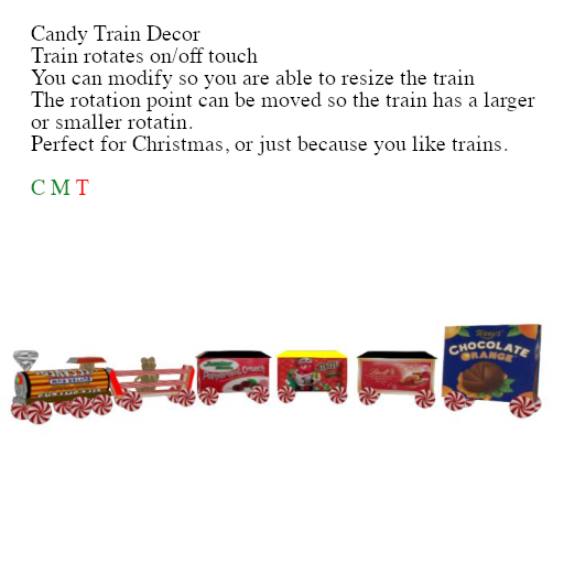 **Eagle's Decor** Christmas Candy Train (mesh)