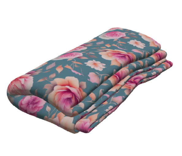 Folded Blanket Floral Print