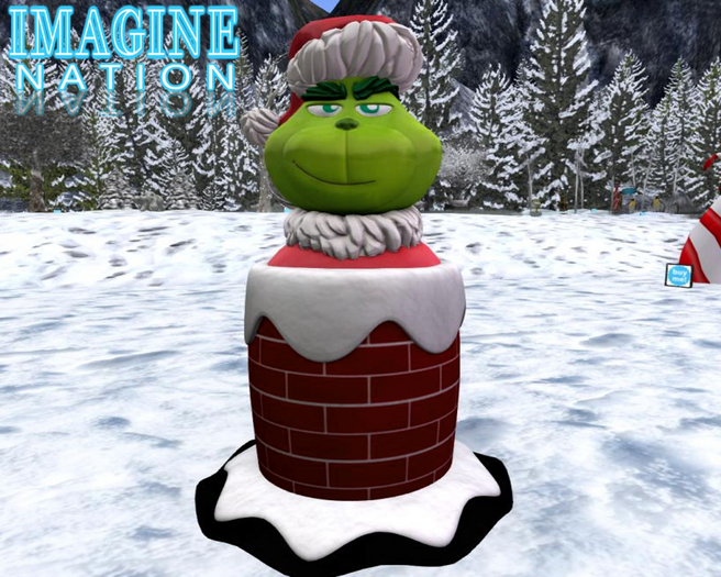 Imagine Grinch in Chimney