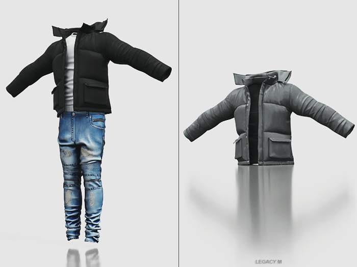 Poppin. Puffer Jacket (Grey)