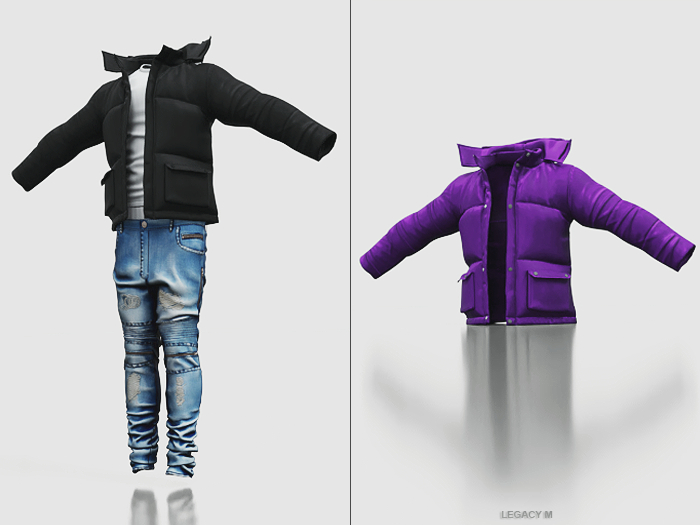 Poppin. Puffer Jacket (Purple)