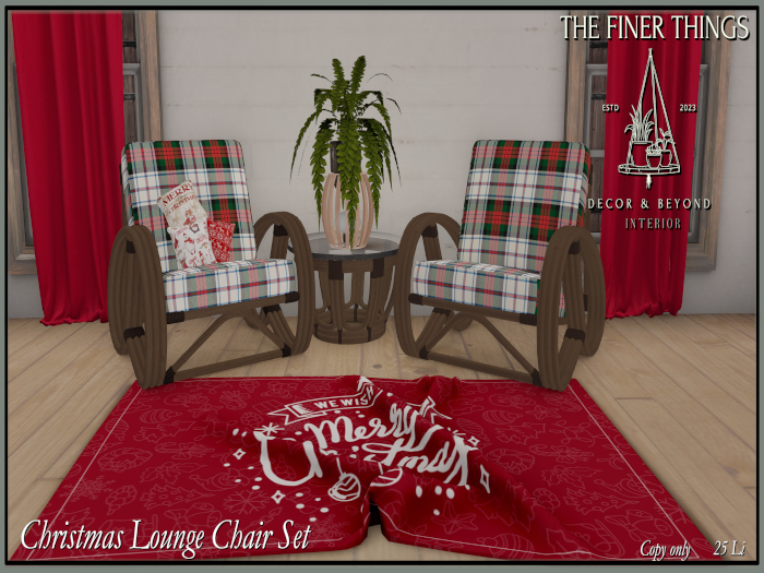 Christmas Lounge Chair Set 