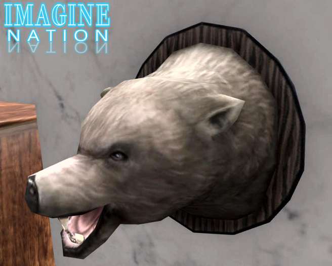 Mounted Trophy Bear Head w/resize