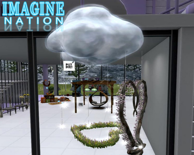 Animated Cloud w/Stars-Hover