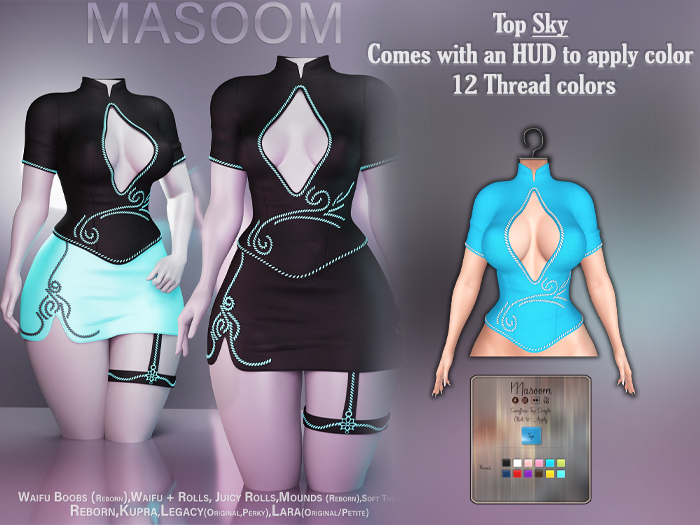 [[ Masoom ]] Serafina Top - Sky