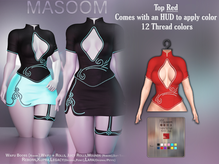 [[ Masoom ]] Serafina Top - Red