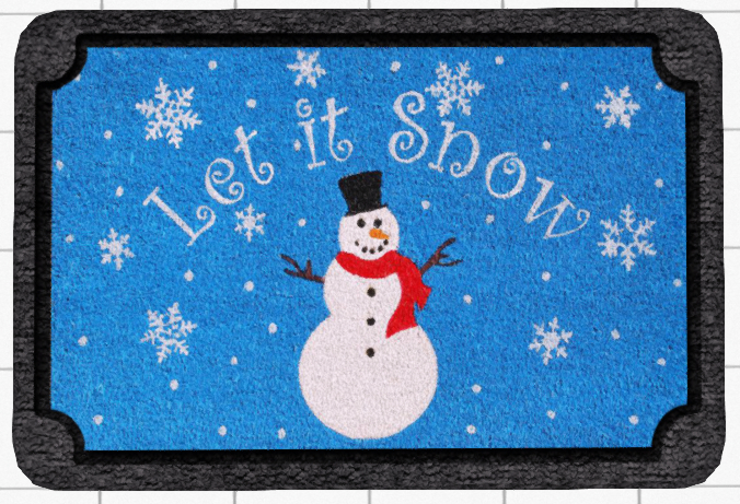 ~Confetti Time~ Welcome Mat Let it Snow 1