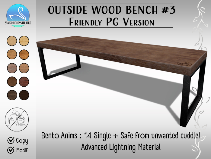 [SF] Outside Wood Bench #3 (FriendlyPG)