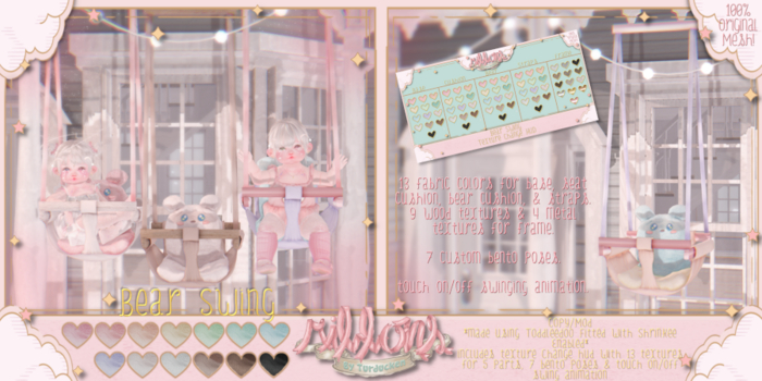 {Ribbons} Bear Swing {Box}
