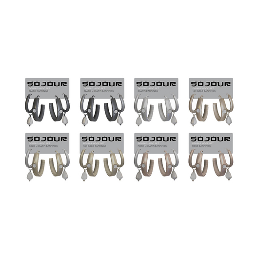 SOJOUR - earrings - double hoop set