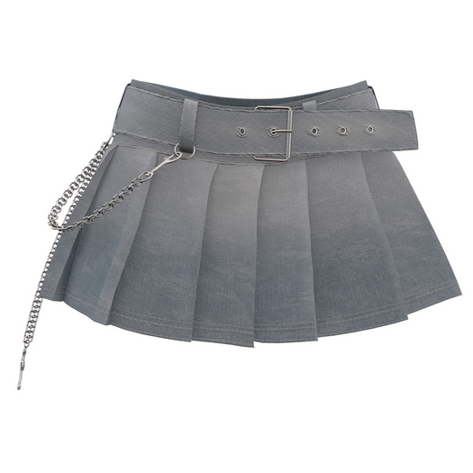SOJOUR - pleated mini skirt - light blue