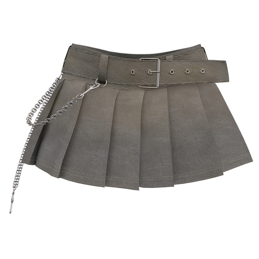 SOJOUR - pleated mini skirt - grey