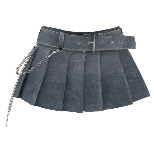 SOJOUR - pleated mini skirt - blue