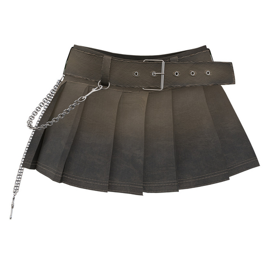 SOJOUR - pleated mini skirt - washed