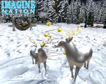 Imagine Decorative Reindeer & Tree Silver