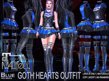 LaraX Only COPY/MOD MALified: Goth Hearts Outfit (Blue)