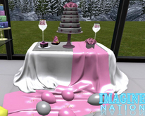 ImaginePink/White Cake Table