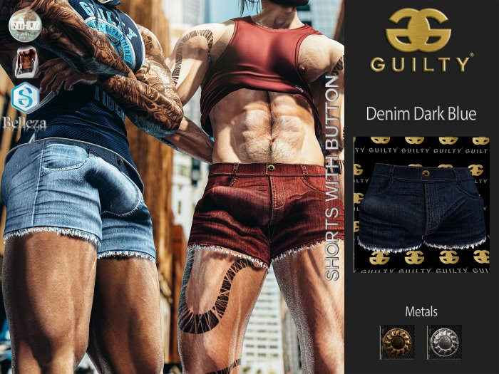 Guilty 135 Rocco Shorts-02 Denim Dark Blue