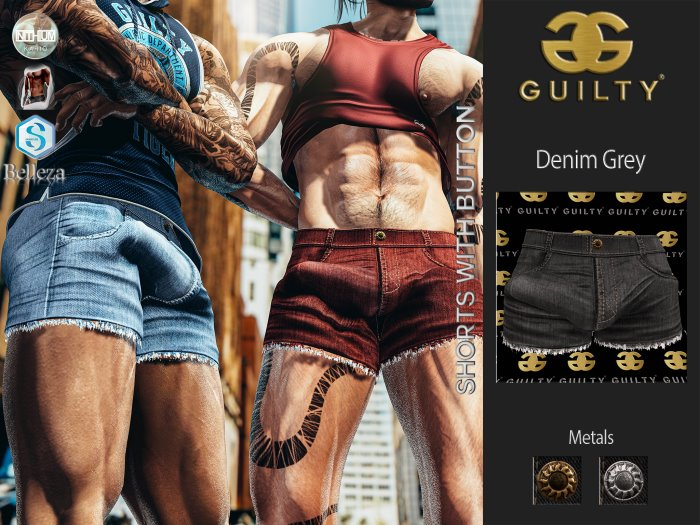 Guilty 135 Rocco Shorts-06 Denim Grey