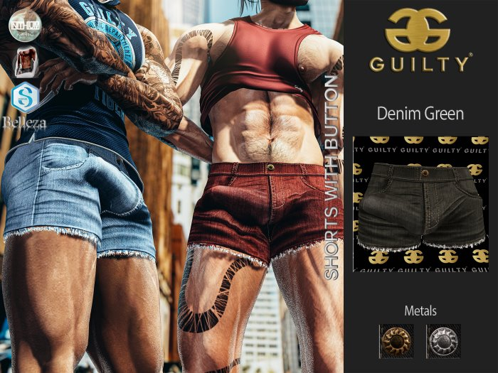 Guilty 135 Rocco Shorts-07 Denim Green