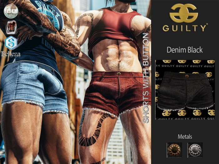 Guilty 135 Rocco Shorts-08 Denim Black