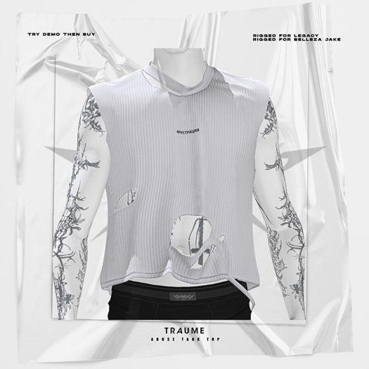 [Traume] Abuse Tank Top White