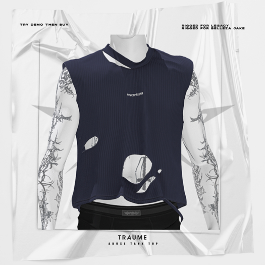 [Traume] Abuse Tank Top Navy Blue