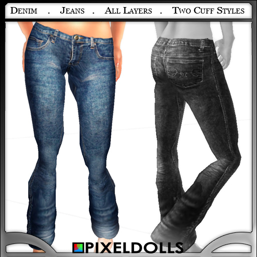 (PixelDolls) Denim (Light) . Jeans