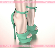 Green Claire Heels Maitreya