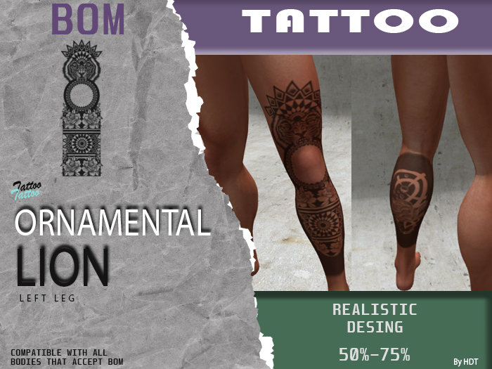 Ornamental Leg Tattoo