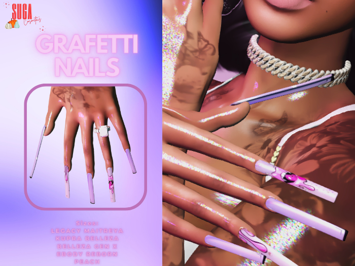  GRAFETTI SQAURE NAILS
