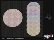 MOoH! Stuff Faux fur round rugs pastel (Add)