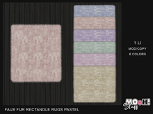 MOoH! Stuff Faux fur rectangle rugs pastel (Add)