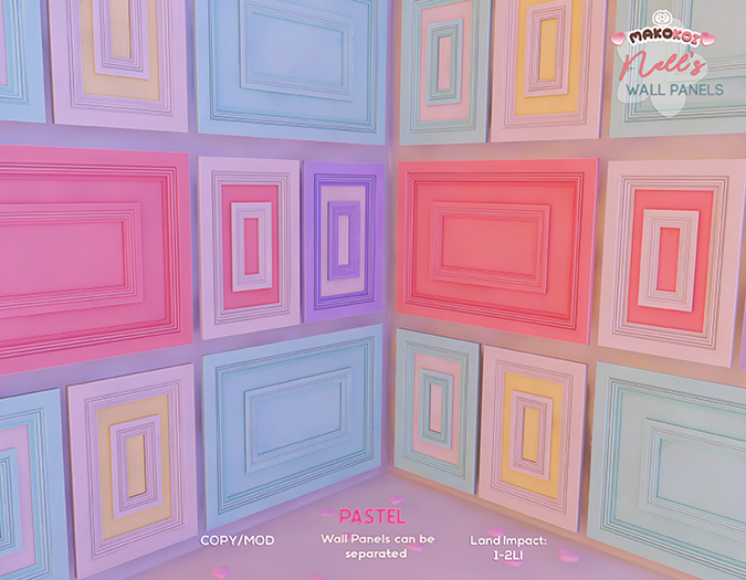 Makokoi . Nell's Wall Panels . Pastels
