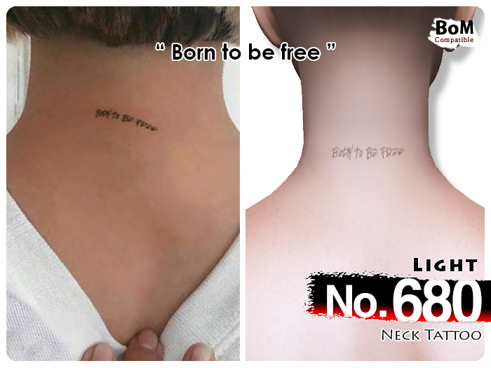 (Neck Tattoo) No.680 Light