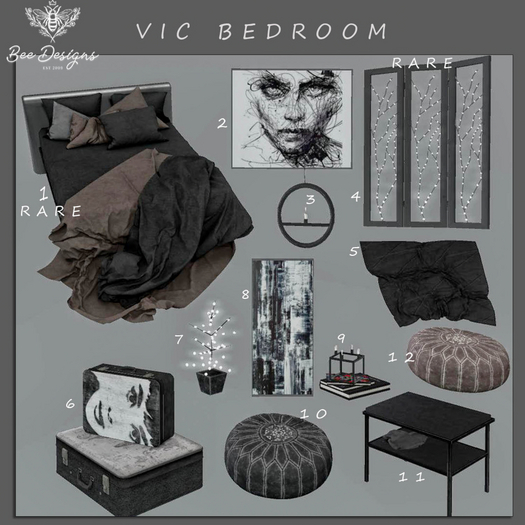 04 Bee Designs Vic Bedroom RARE