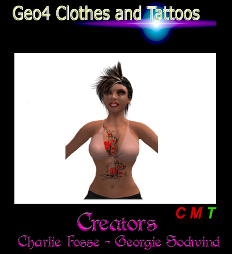 << Geo4Clothes<< - Tattoo( Flowers upper)