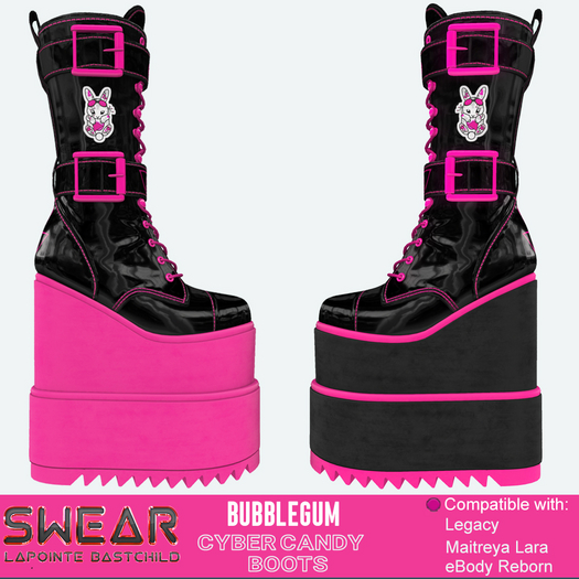 Platform Boots - Cyber Candy BUBBLEGUM