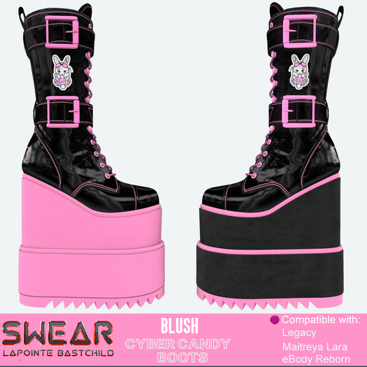 Platform Boots - Cyber Candy BLUSH