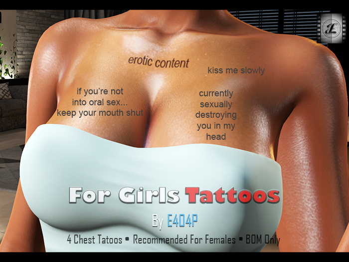 (E404P) For Girls Tattoos