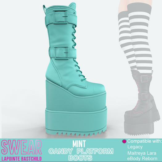 Platform Boots -  Candy MINT