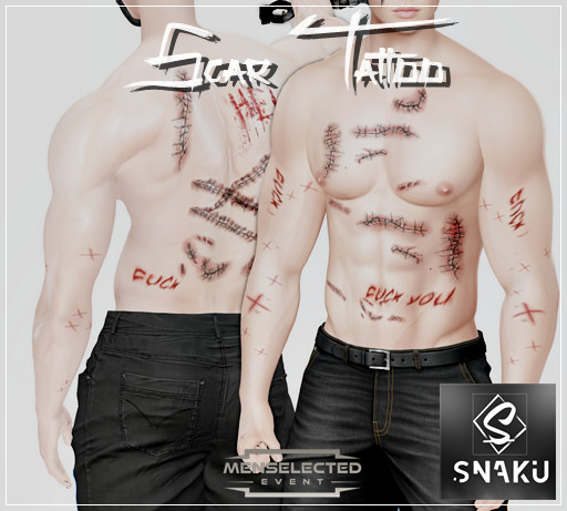 SNAKU TATTOO SCAR BODY #1  BOM UNISEX